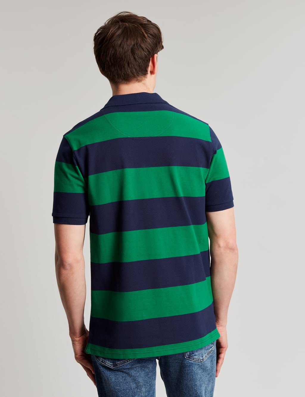 Pure Cotton Pique Striped Polo Shirt image 5