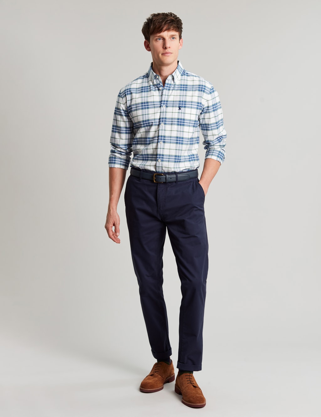 Pure Cotton Check Oxford Shirt image 1