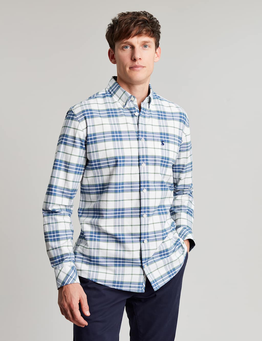Pure Cotton Check Oxford Shirt image 3