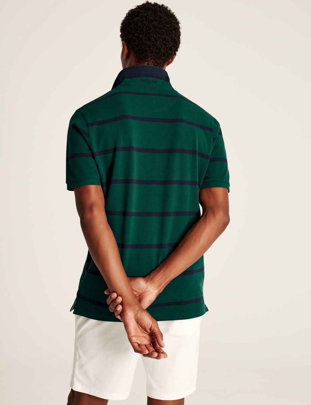 Pure Cotton Pique Striped Polo Shirt image 5