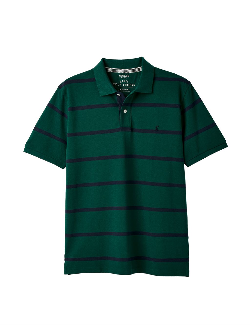 Pure Cotton Pique Striped Polo Shirt image 2