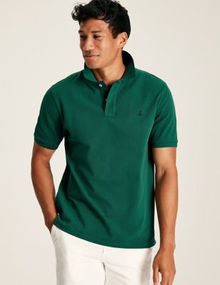 Joules Mens Pure Cotton Pique Polo Shirt - M - Green, Green,Navy,Red