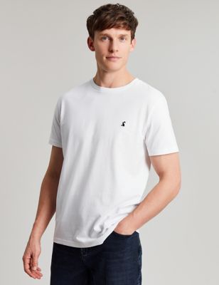 Joules Mens Pure Cotton Jersey Crew Neck T-Shirt - L - White, White