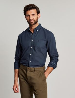 Joules Mens Pure Cotton Oxford Shirt - XXL - Navy, Navy