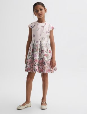 Reiss Girl's Floral Dress (4-14 Yrs) - 4-5 Y - Pink, Pink