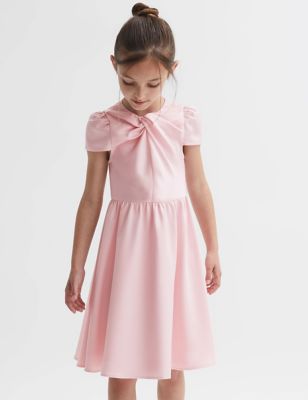 Reiss Girl's Knot Detail Dress (4-14 Yrs) - 6-7 Y - Pink, Pink