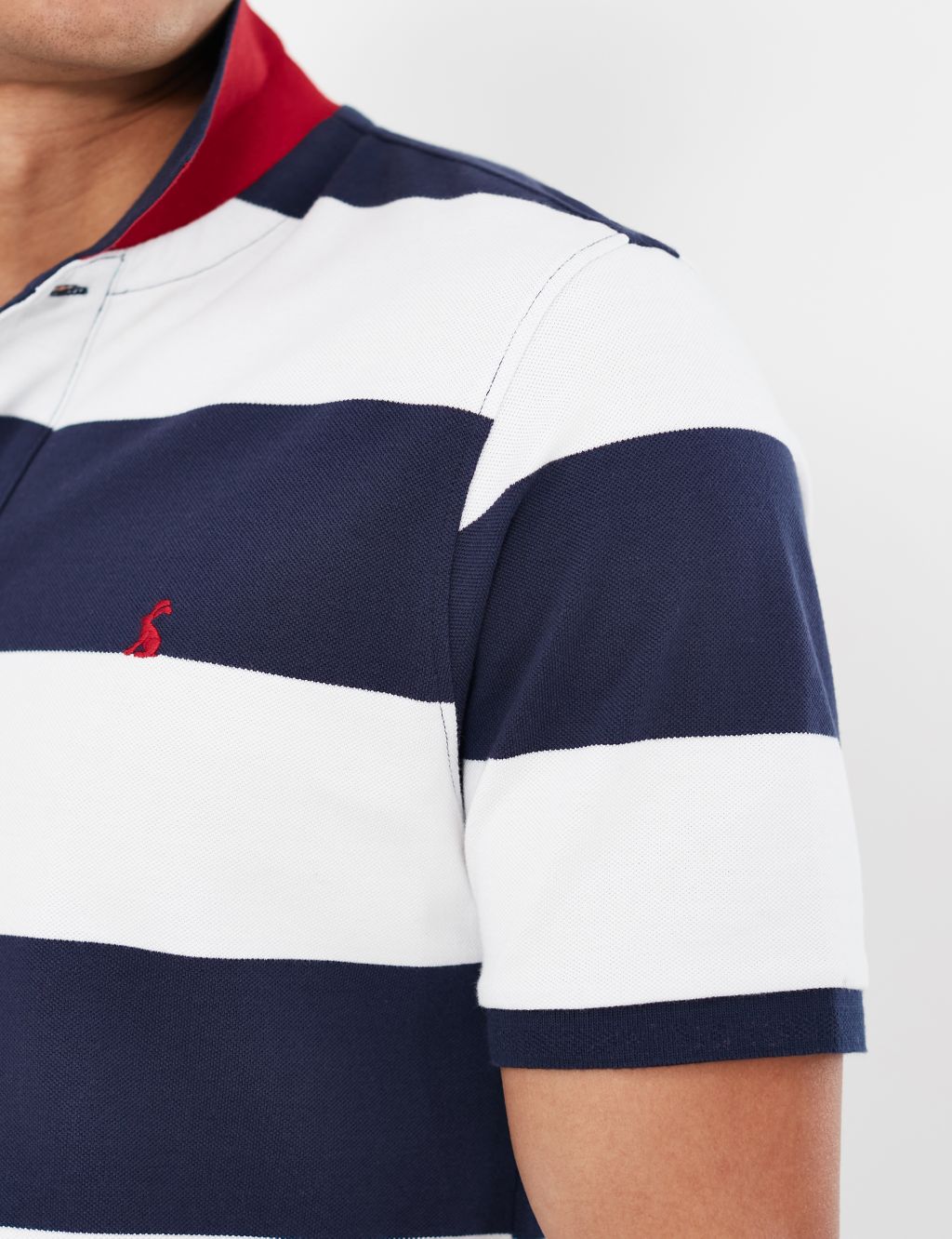 Pure Cotton Striped Short Sleeve Polo Shirt image 3