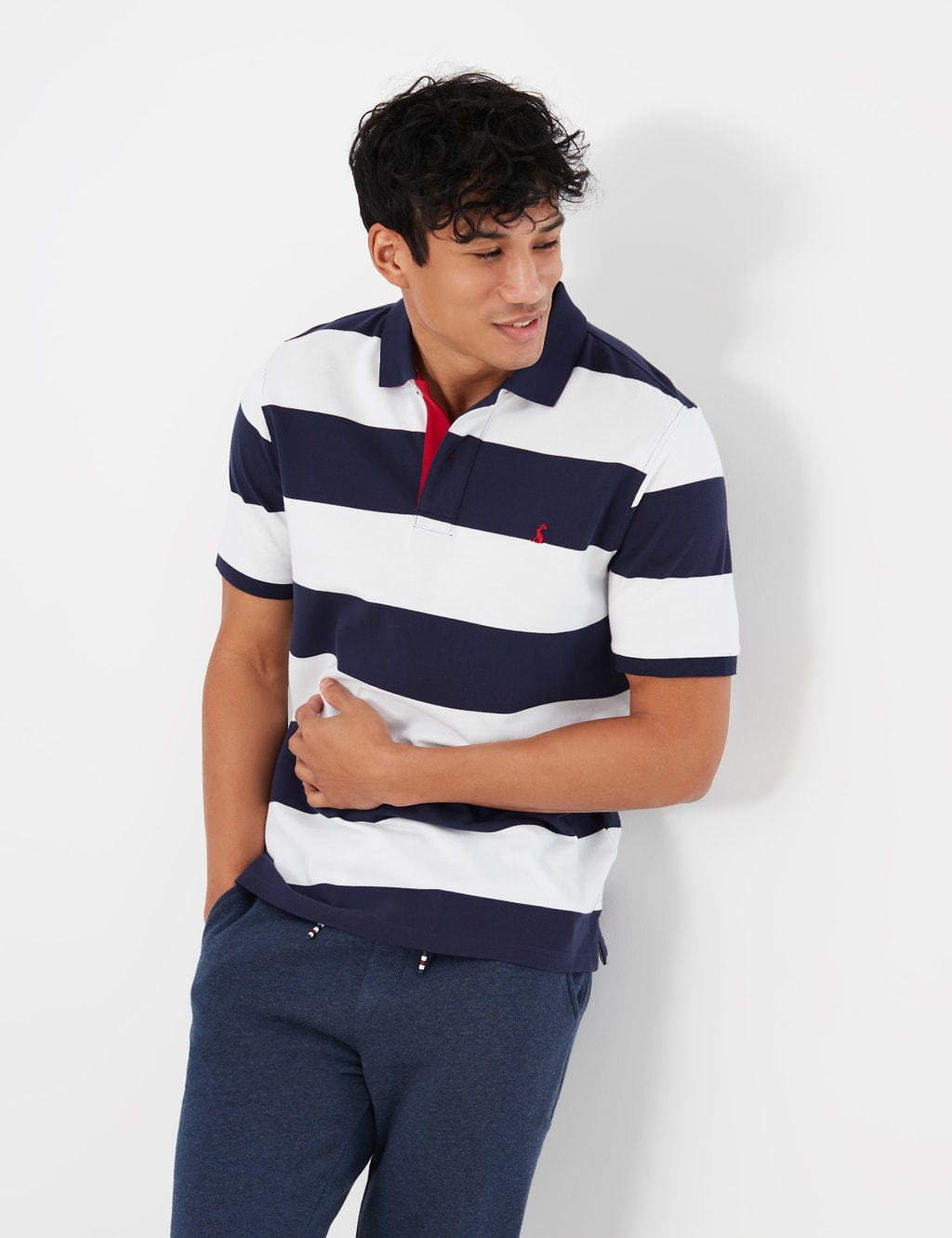 Pure Cotton Striped Short Sleeve Polo Shirt image 4
