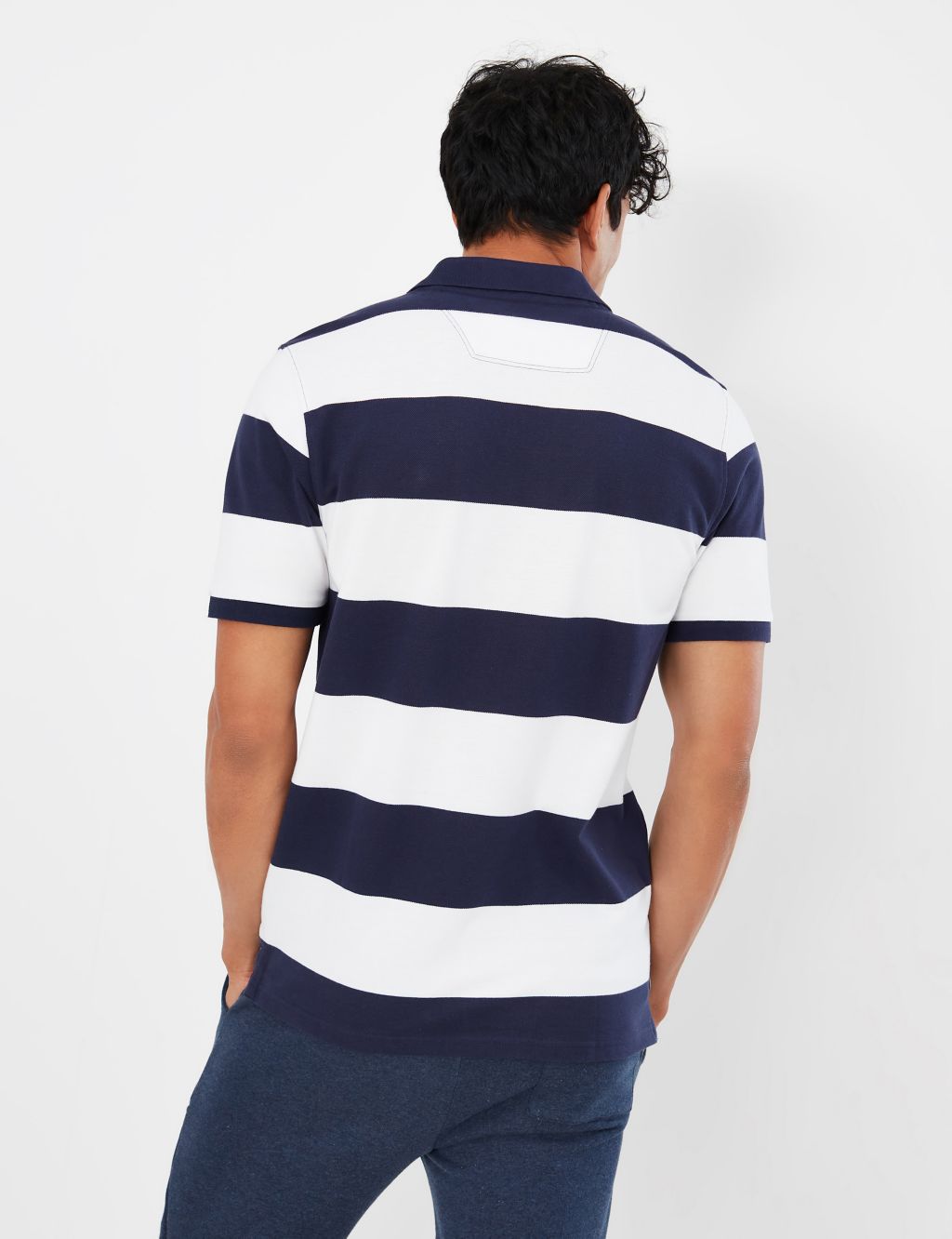 Pure Cotton Striped Short Sleeve Polo Shirt image 6