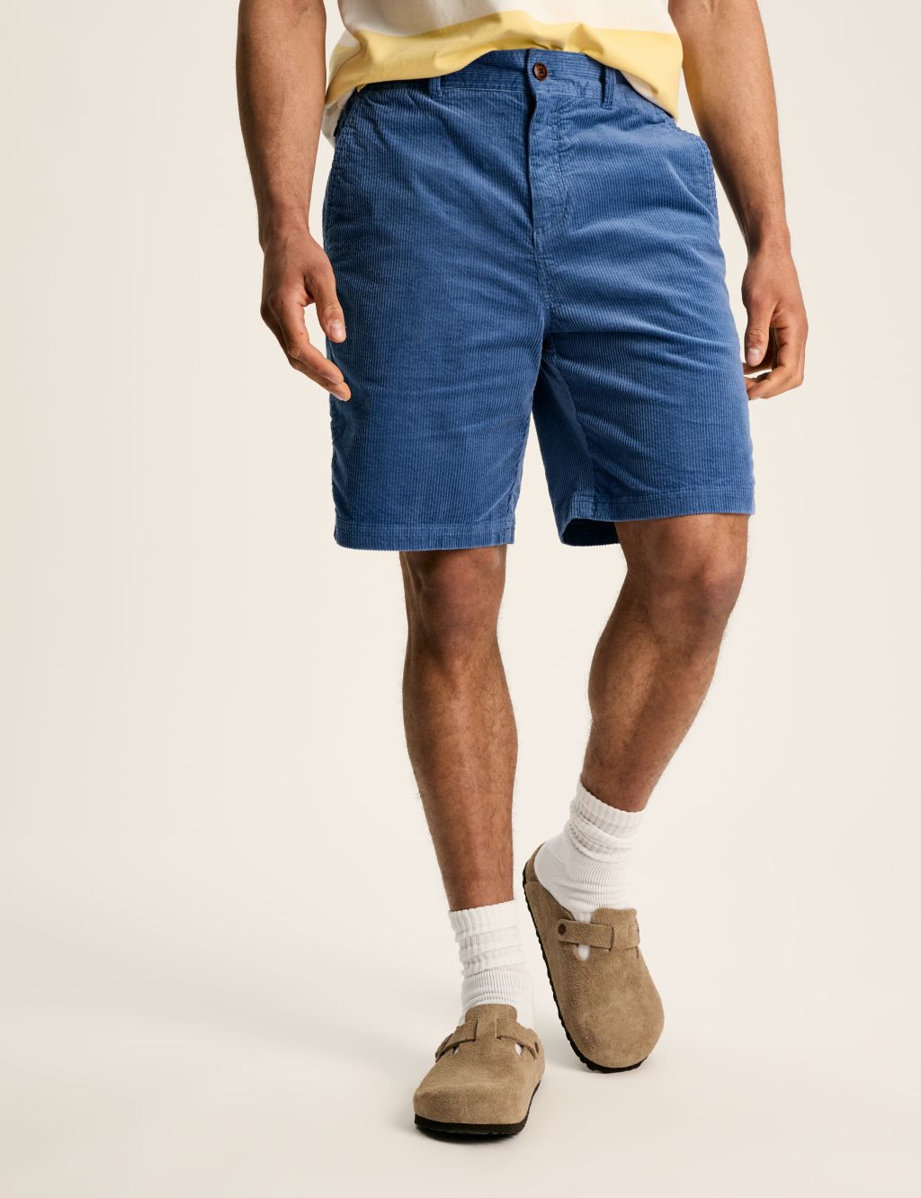 Corduroy Half-Elasticated Waist Shorts