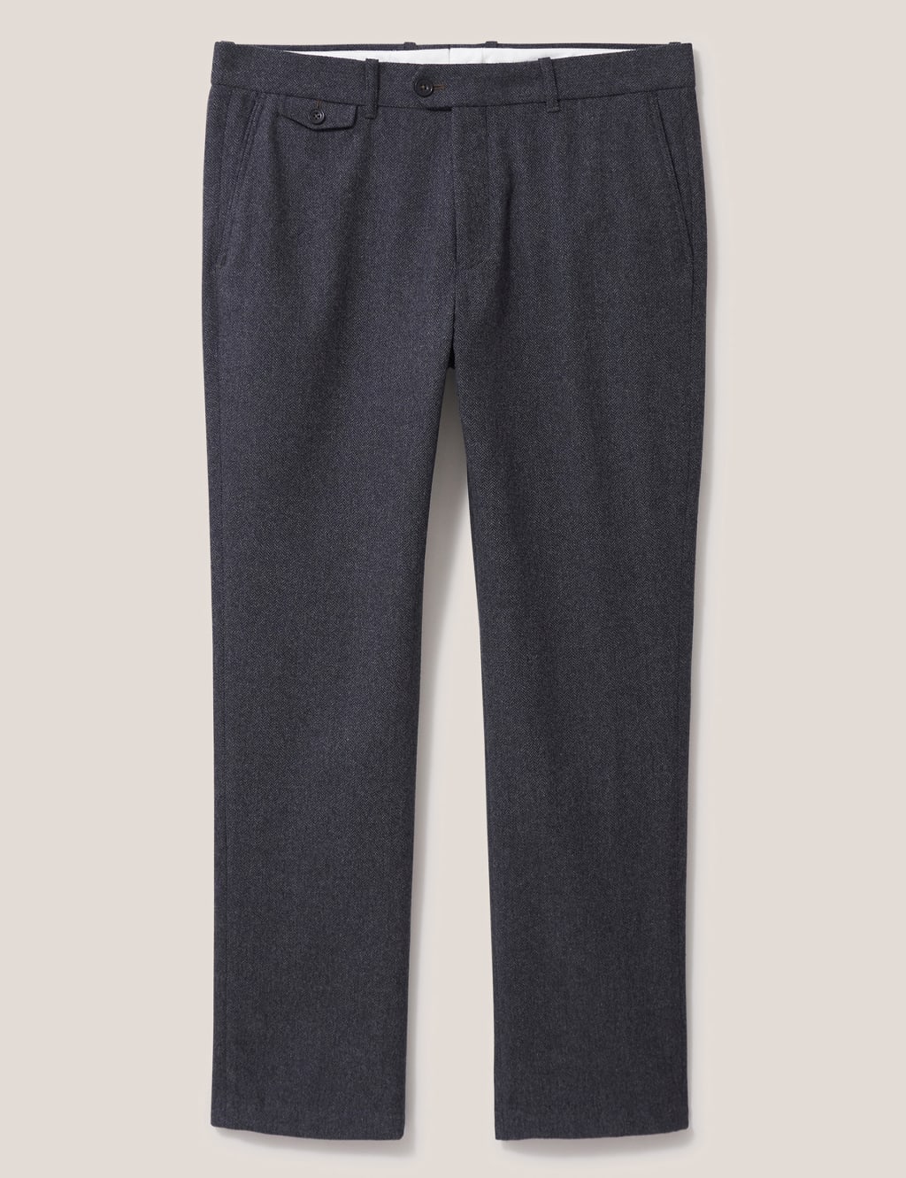 Regular Fit Wool Blend Flat Front Trousers image 2