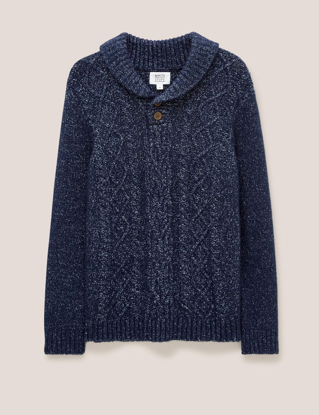 Cable Shawl Collar Jumper with Merino Wool image 2