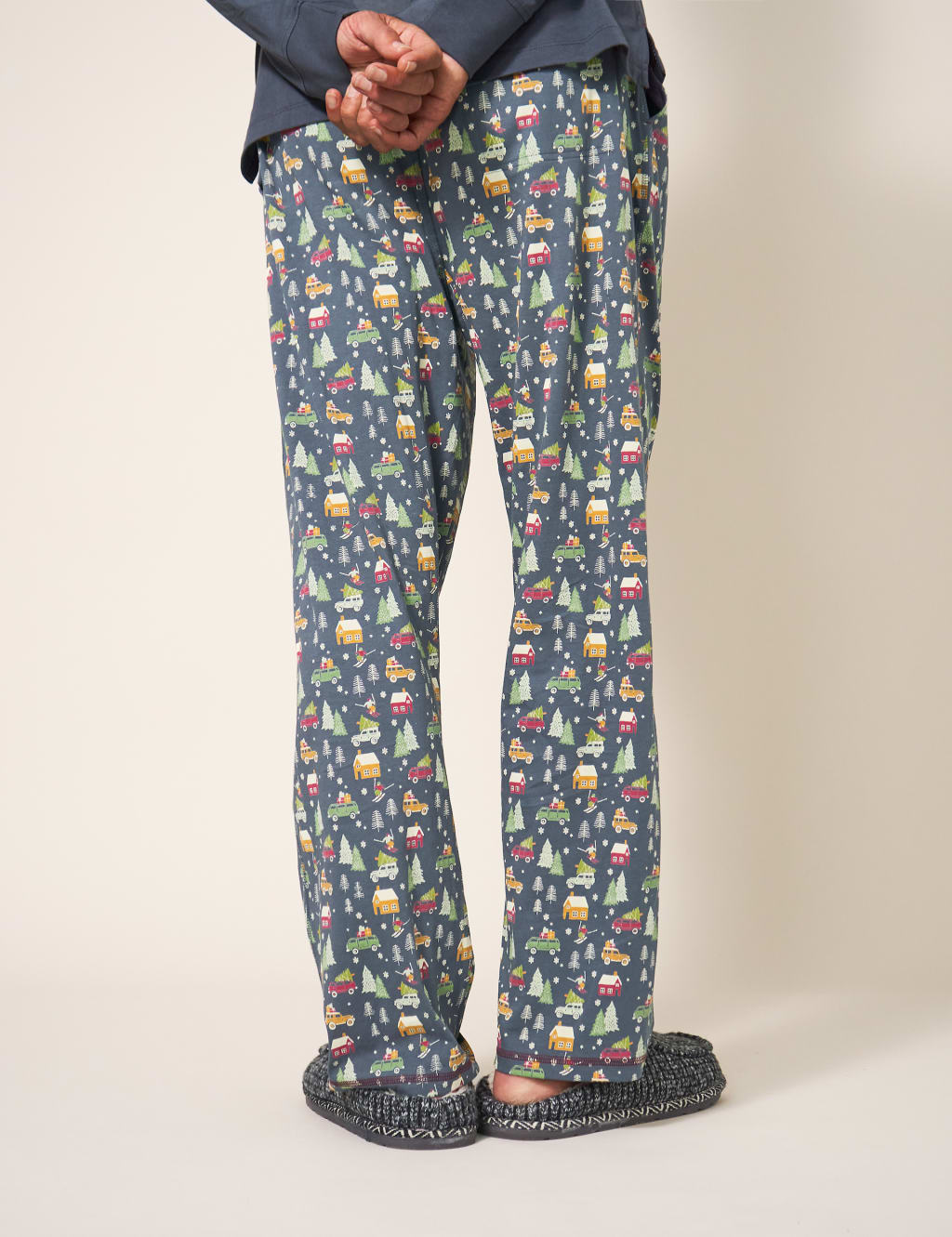 Pure Cotton Christmas Pyjama Bottoms image 2