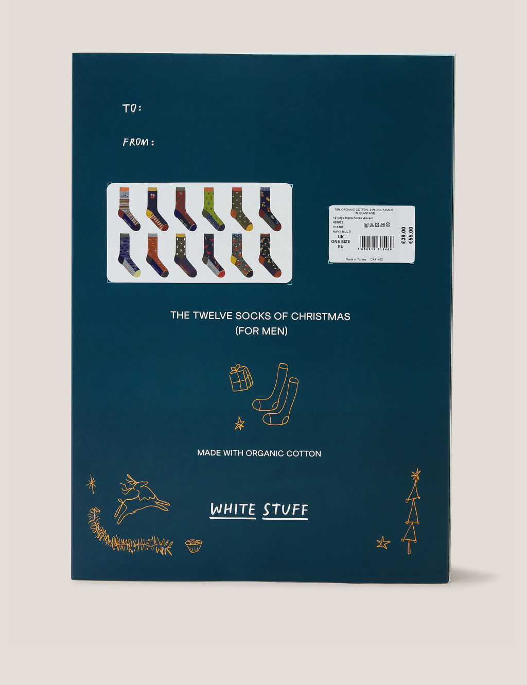 12pk Assorted Socks Advent Calendar image 4