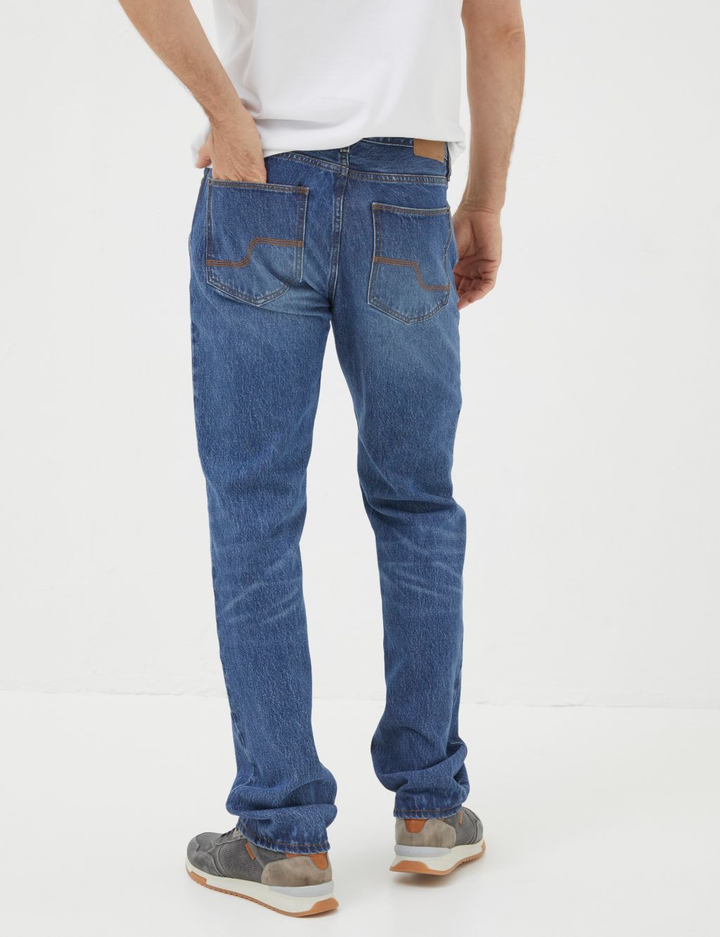 Pure Cotton Straight Fit Jeans image 4