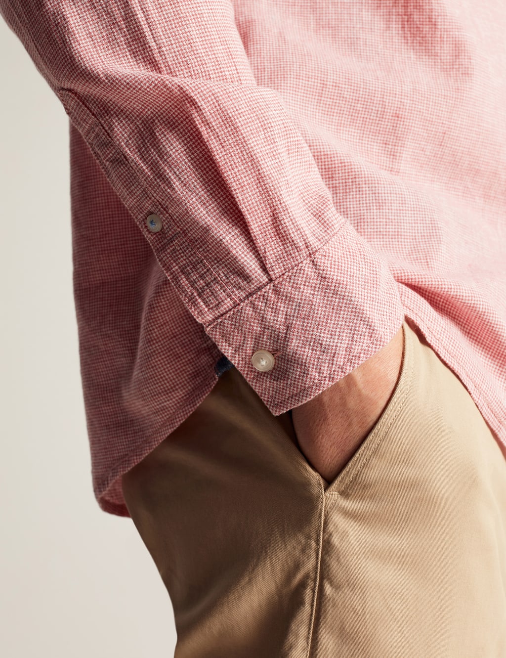 Linen Blend Oxford Shirt image 4