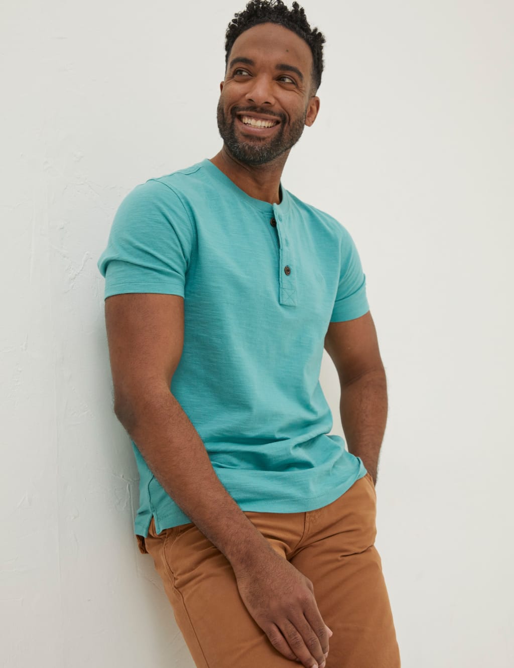 Pure Cotton Henley T-Shirt image 1