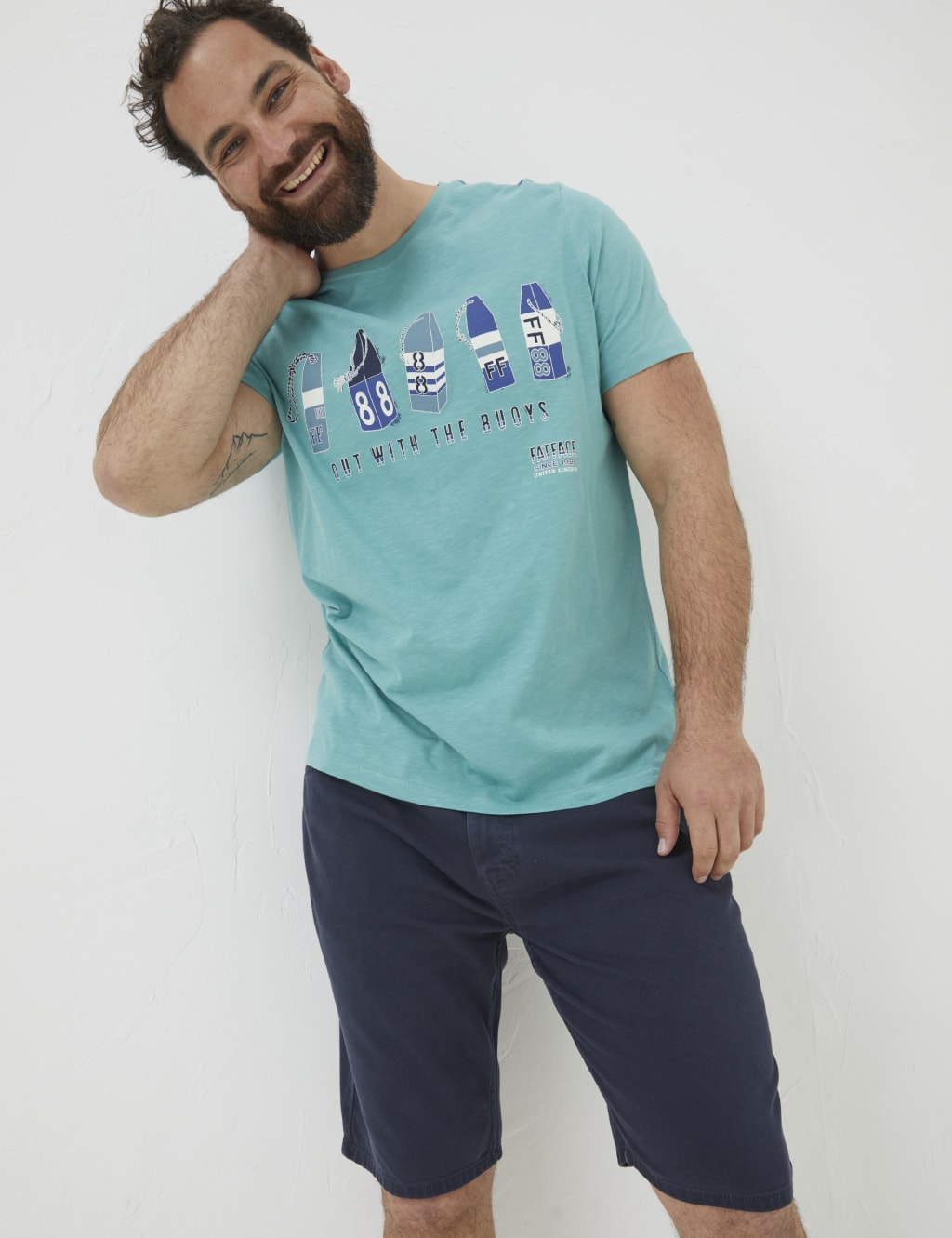 Pure Cotton Crew Neck Buoys Graphic T-Shirt image 4