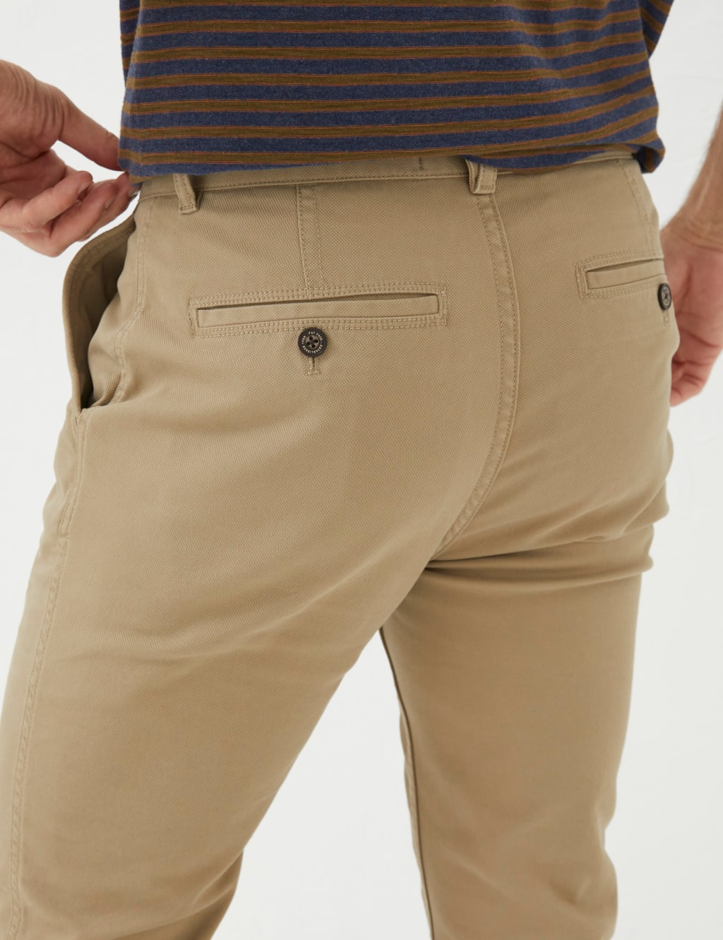 Slim Fit Textured Chinos image 6