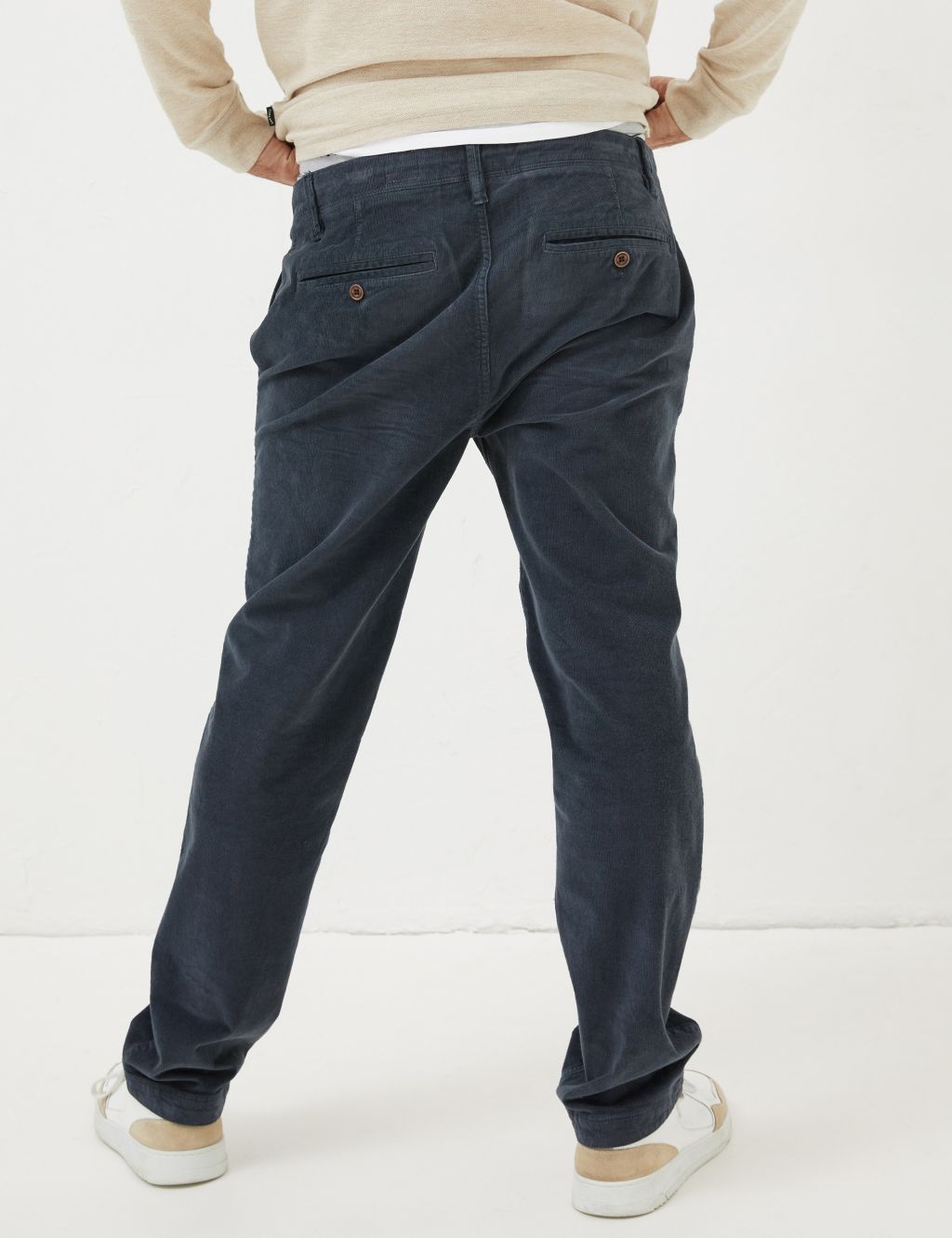 Straight Fit Corduroy Trousers image 3