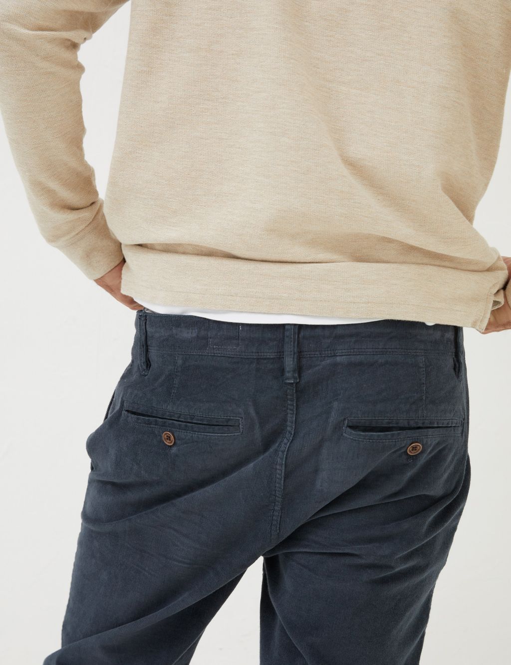 Straight Fit Corduroy Trousers image 4