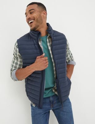 Fatface Mens Quilted Gilet - LTAL - Navy, Navy