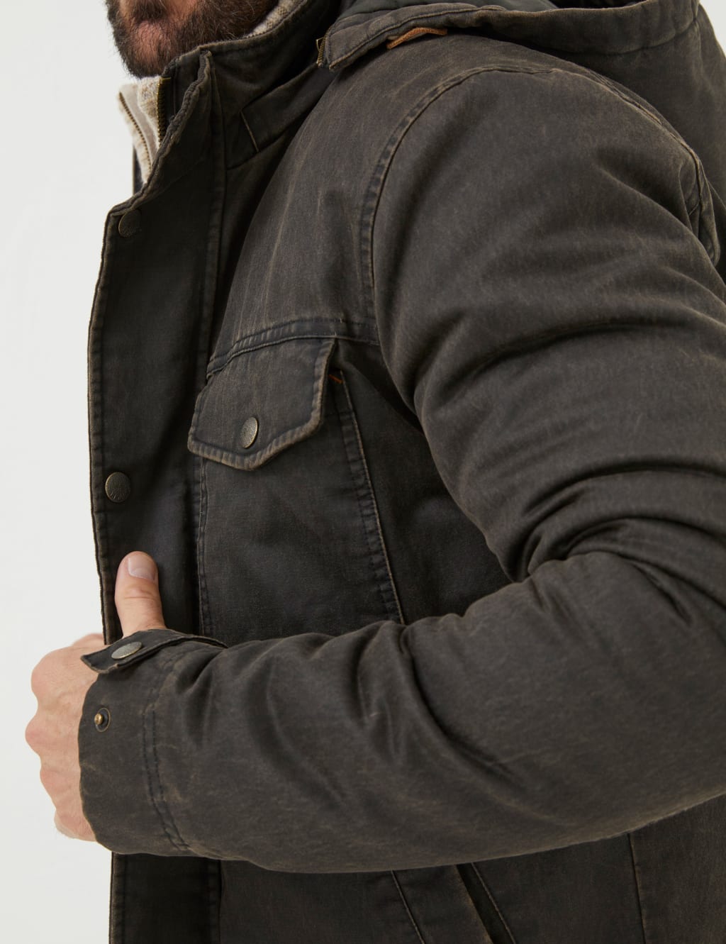 Hooded Utility Jacket for Men main image 0