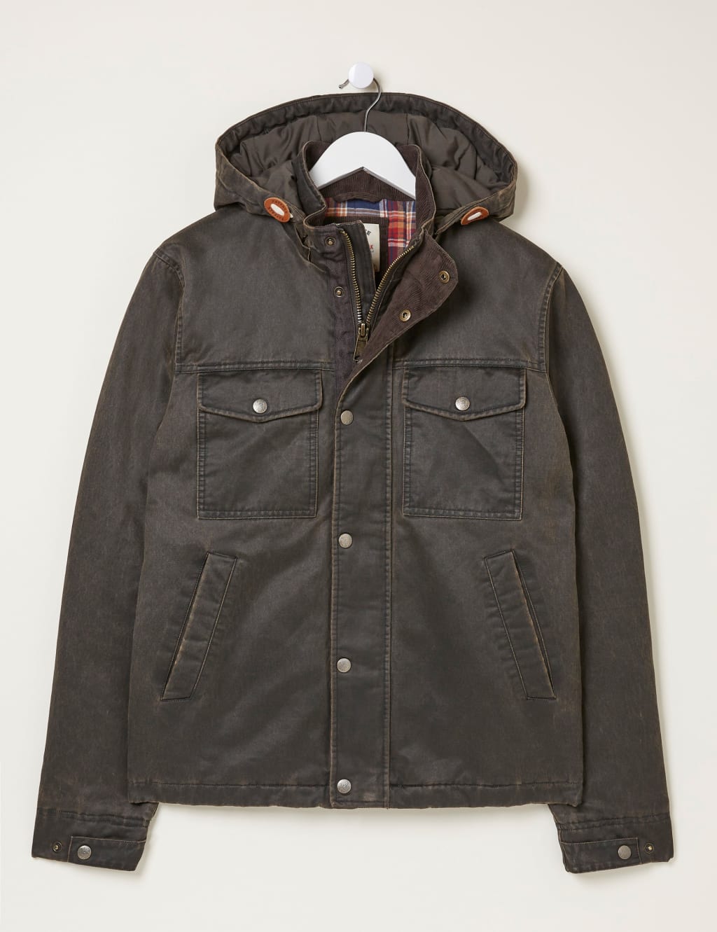 Cotton Rich Hooded Padded Utility Jacket image 2