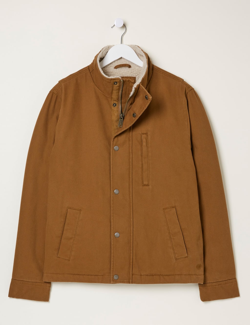 Pure Cotton Borg Lined Canvas Utility Jacket image 2