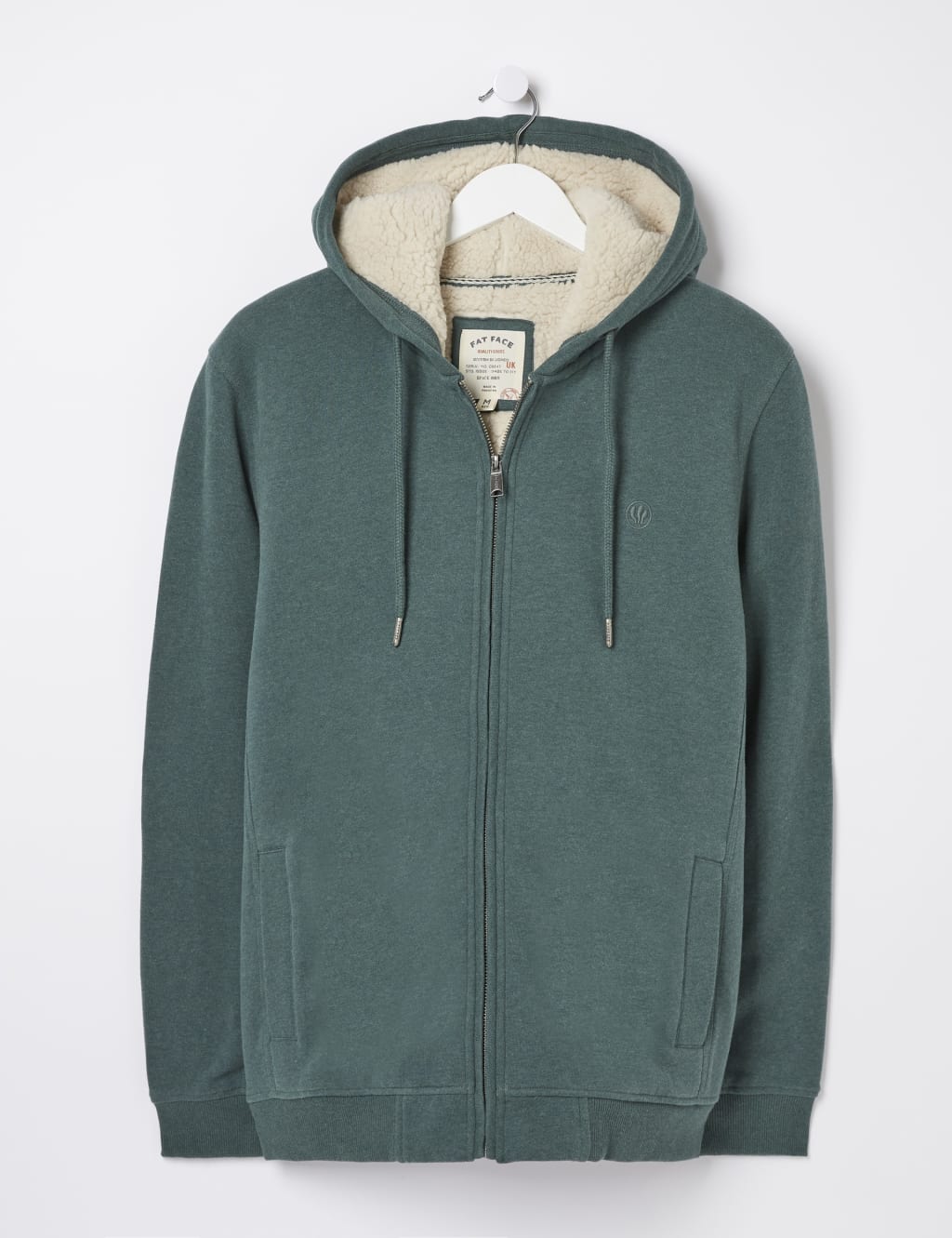 Pure Cotton Fleece Lined Zip Up Hoodie image 2