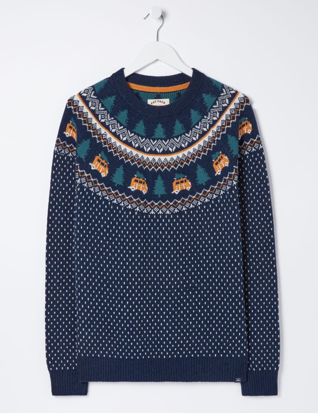 Cotton Rich Fair Isle Crew Neck Jumper image 2