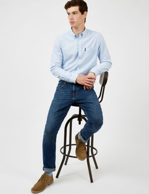 M&S Ben Sherman Mens Straight Fit 5 Pocket Jeans