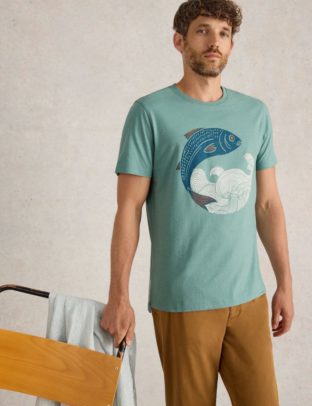 Cotton Rich Fish Graphic T-Shirt