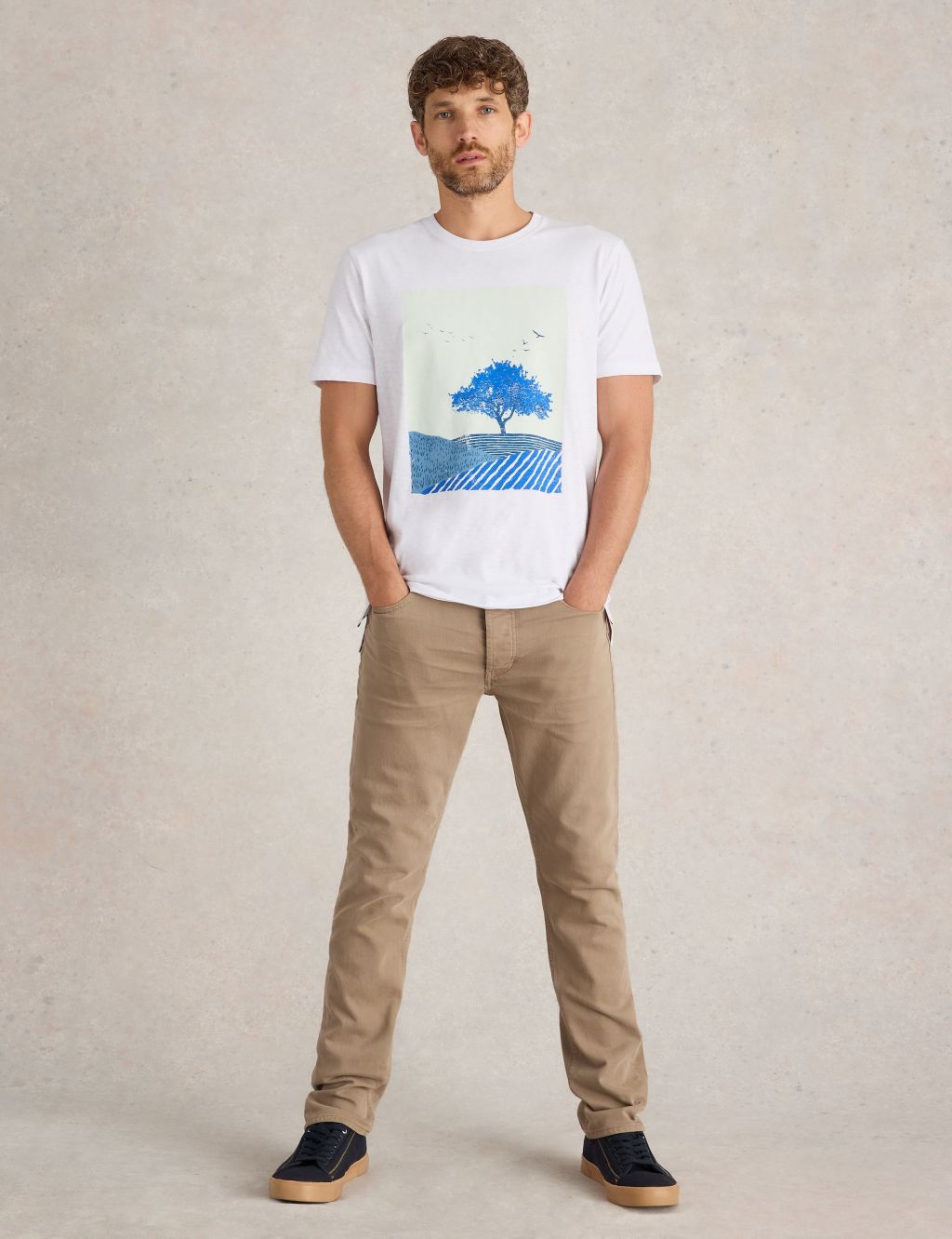 Pure Cotton Tree Graphic T-Shirt