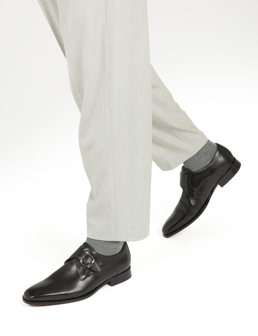 Leather Monk Strap Shoes image 1