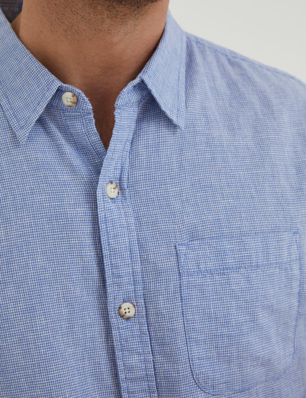Linen Blend Check Shirt image 3