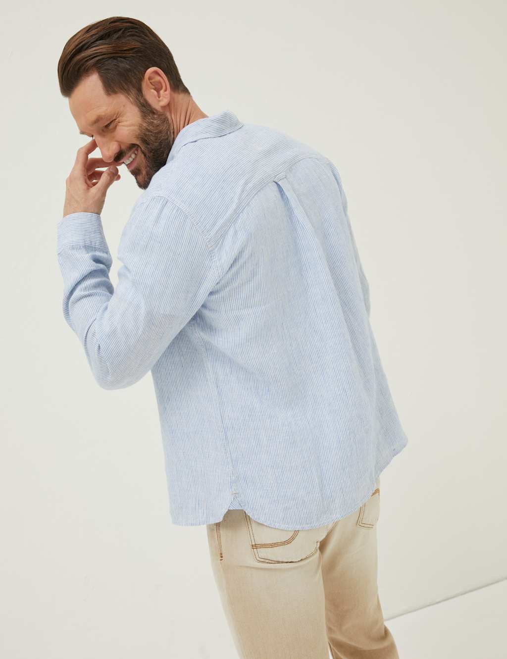 Pure Linen Striped Shirt image 2