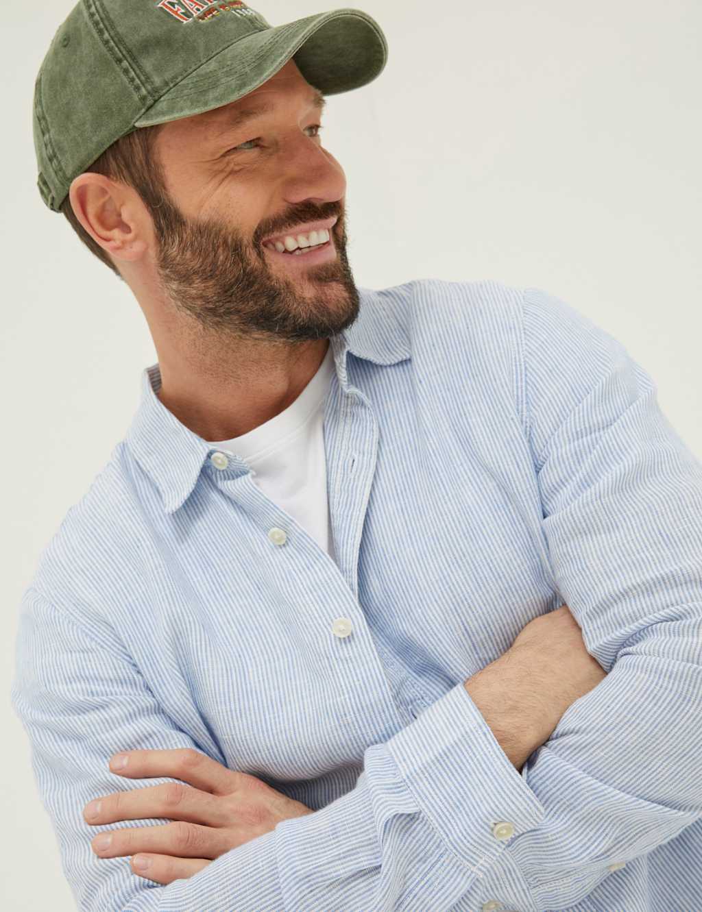 Pure Linen Striped Shirt image 3