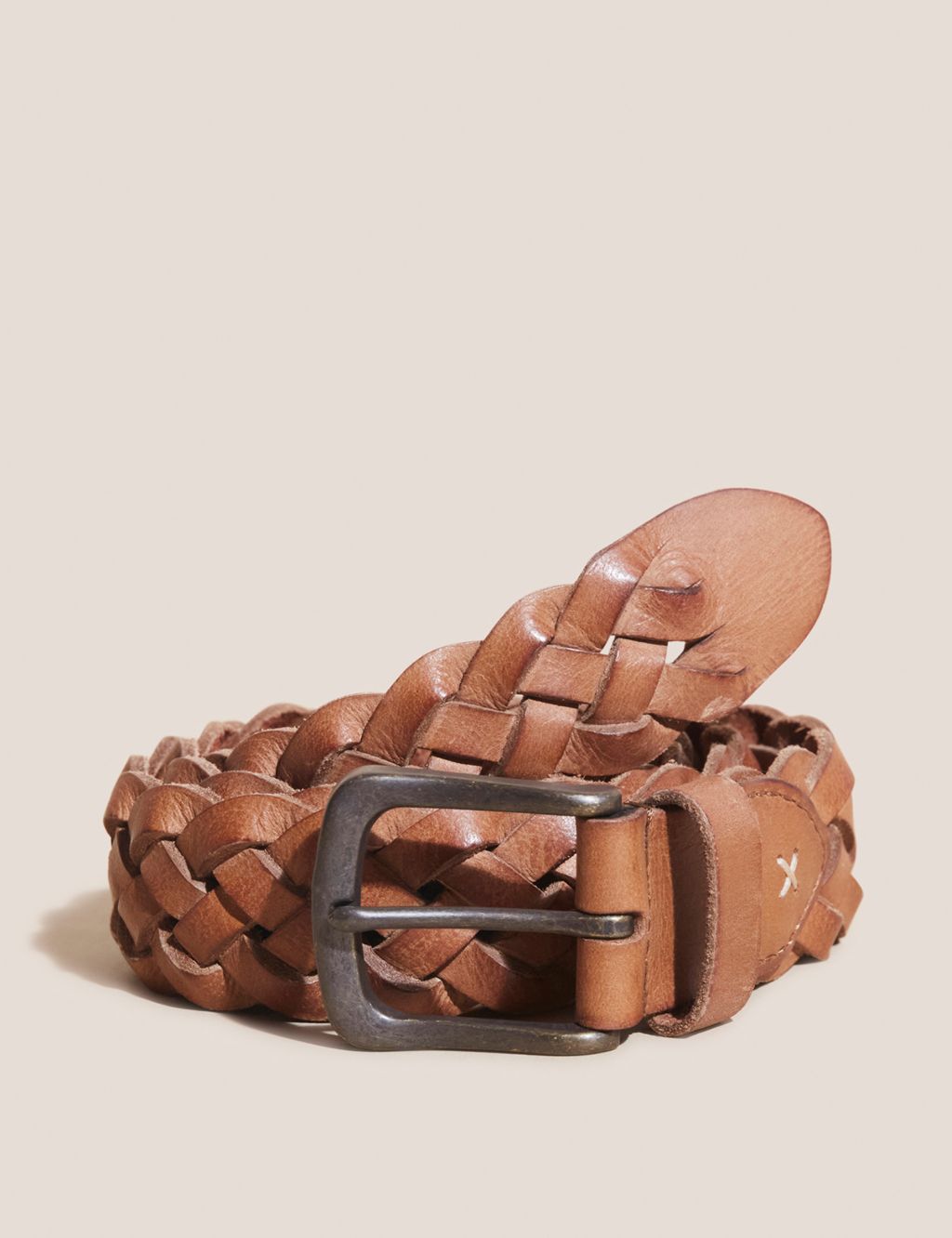 Leather Plaited Belt