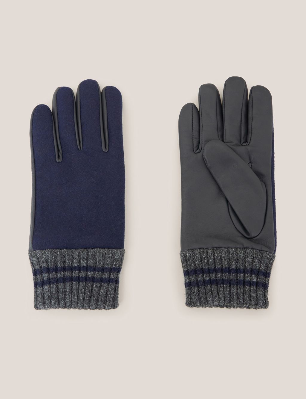 Wool Rich & Leather Gloves image 1