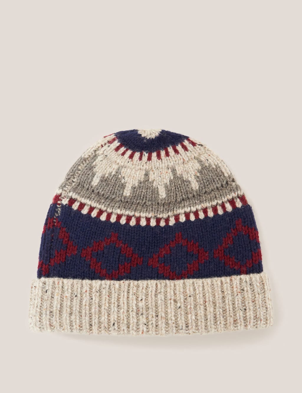 Wool Rich Fair Isle Knitted Beanie Hat image 2