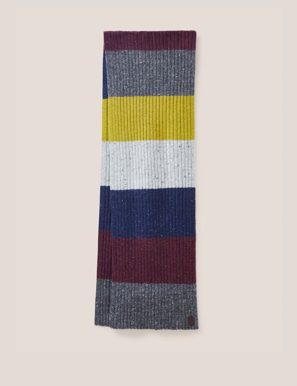 Pure Wool Knitted Striped Scarf image 2