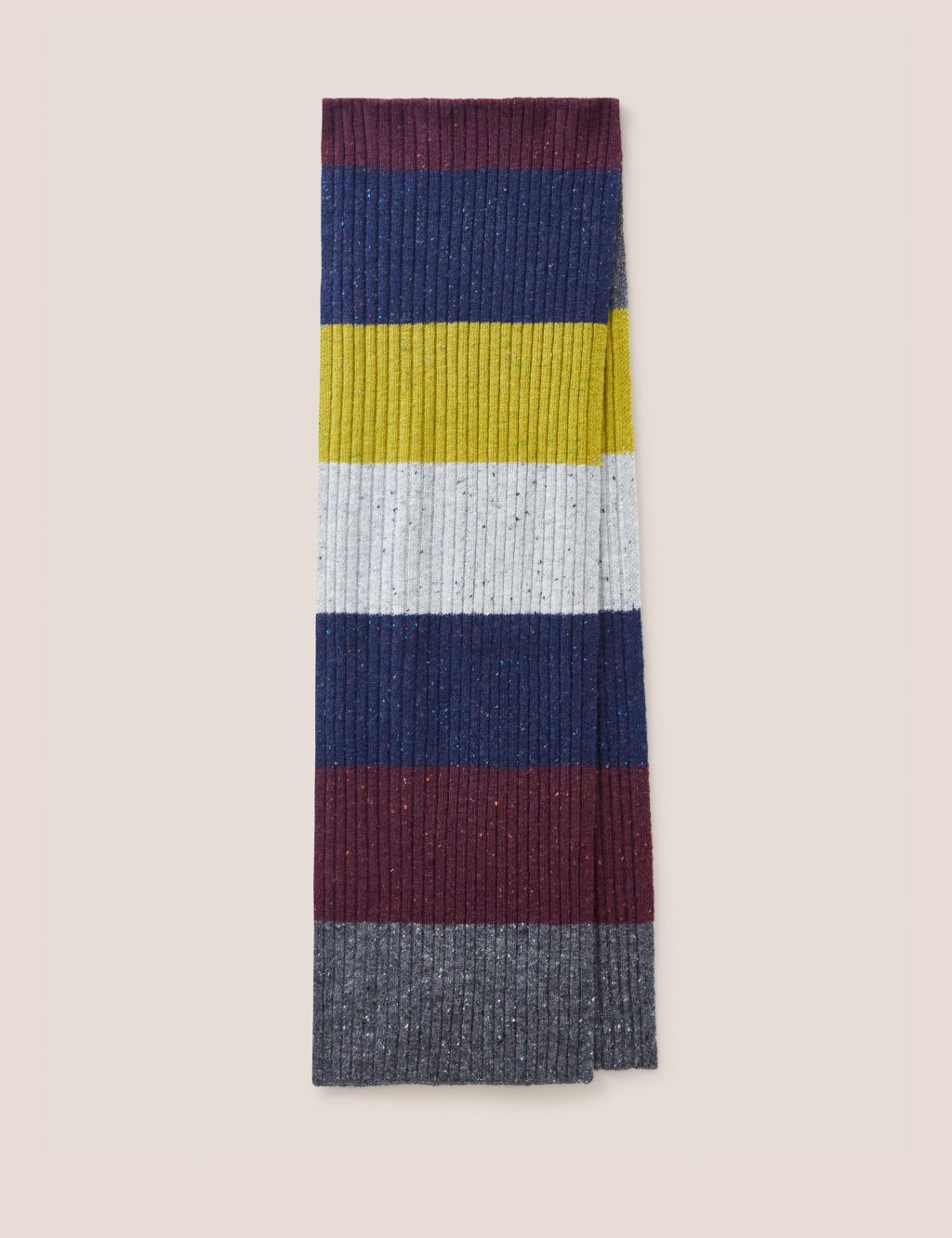 Pure Wool Knitted Striped Scarf image 3