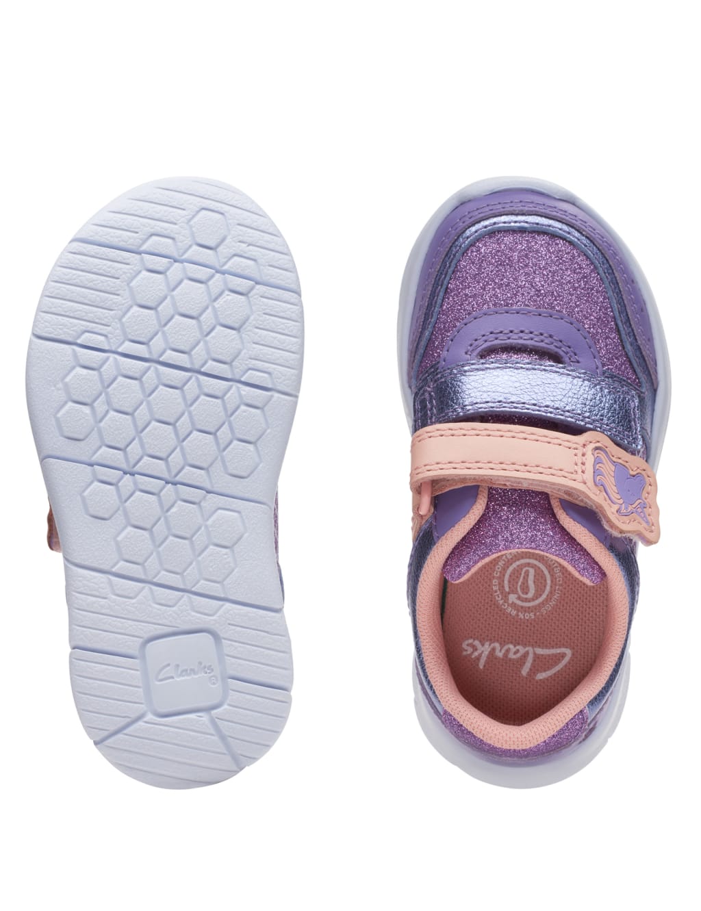 Kids' Leather Unicorn Riptape Trainers (3 Small - 6½ Small) image 4