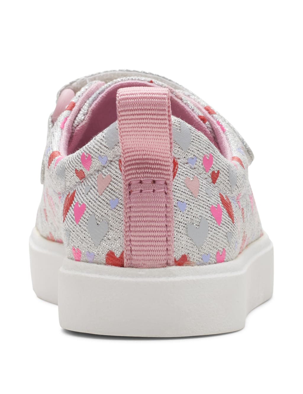 Kids' Canvas Heart Riptape Plimsolls image 3