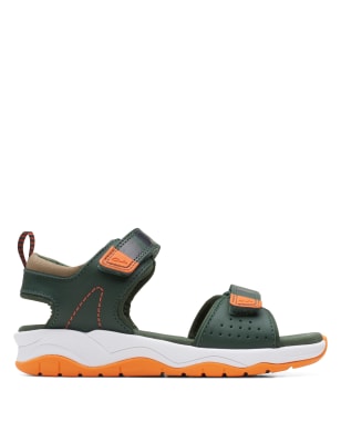 Kids' Leather Camouflage Riptape Sandals (7 Small - 12½ Small)