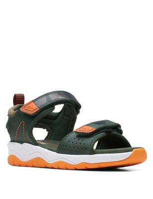 Kids' Leather Camouflage Riptape Sandals (7 Small - 12½ Small)