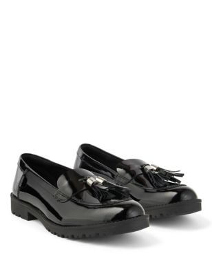 Leather Patent Tassel Loafers