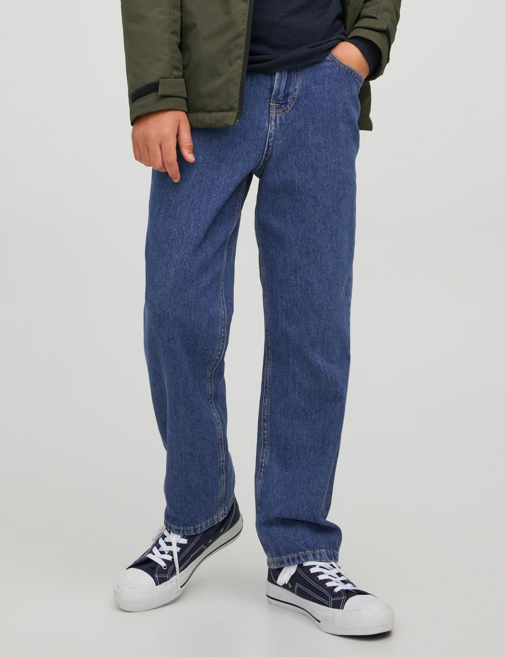Relaxed Pure Cotton Jeans (8-16 Yrs) image 1
