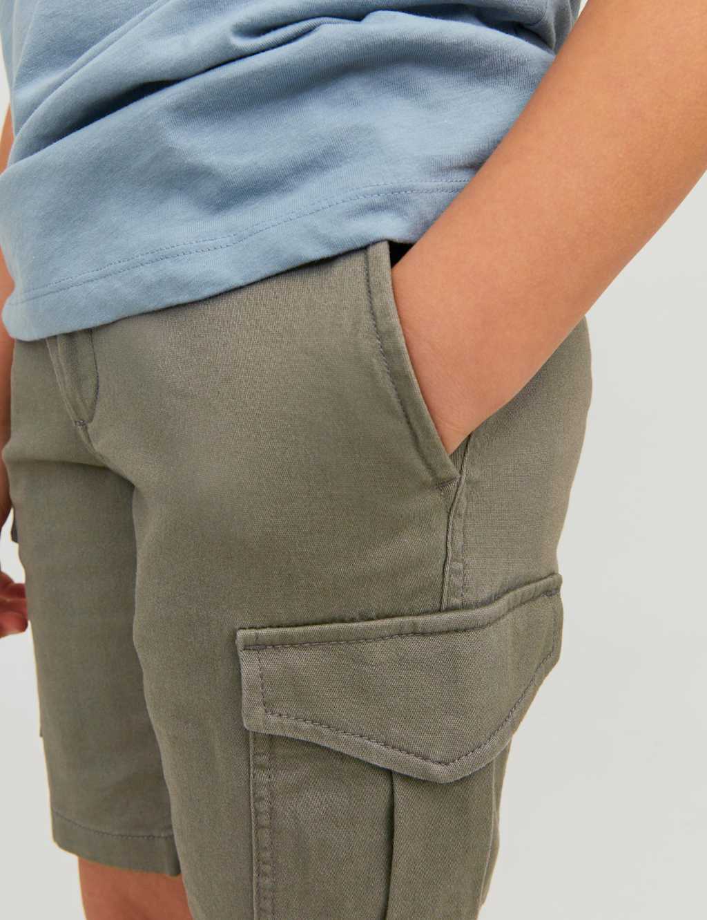 Cotton Rich Cargo Shorts (8-16 Yrs) image 3